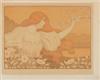 PAUL BERTHON (1871-1909). [DECORATIVE PANELS]. Group of 3 panels. Sizes vary. Chaix, Paris.